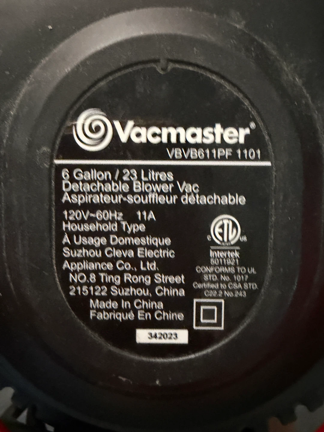 Vacmaster 6 Gallon Detachable Blower Vac - photo 5