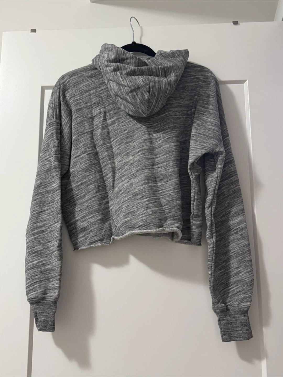Abercrombie & Fitch grey crop hoodie - S - photo 2