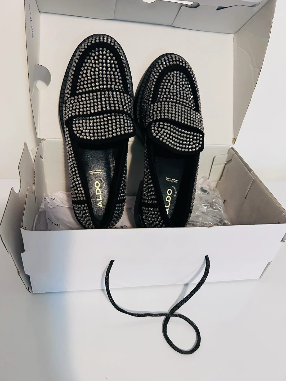 ALDO Rhinestone Loafers Size 7