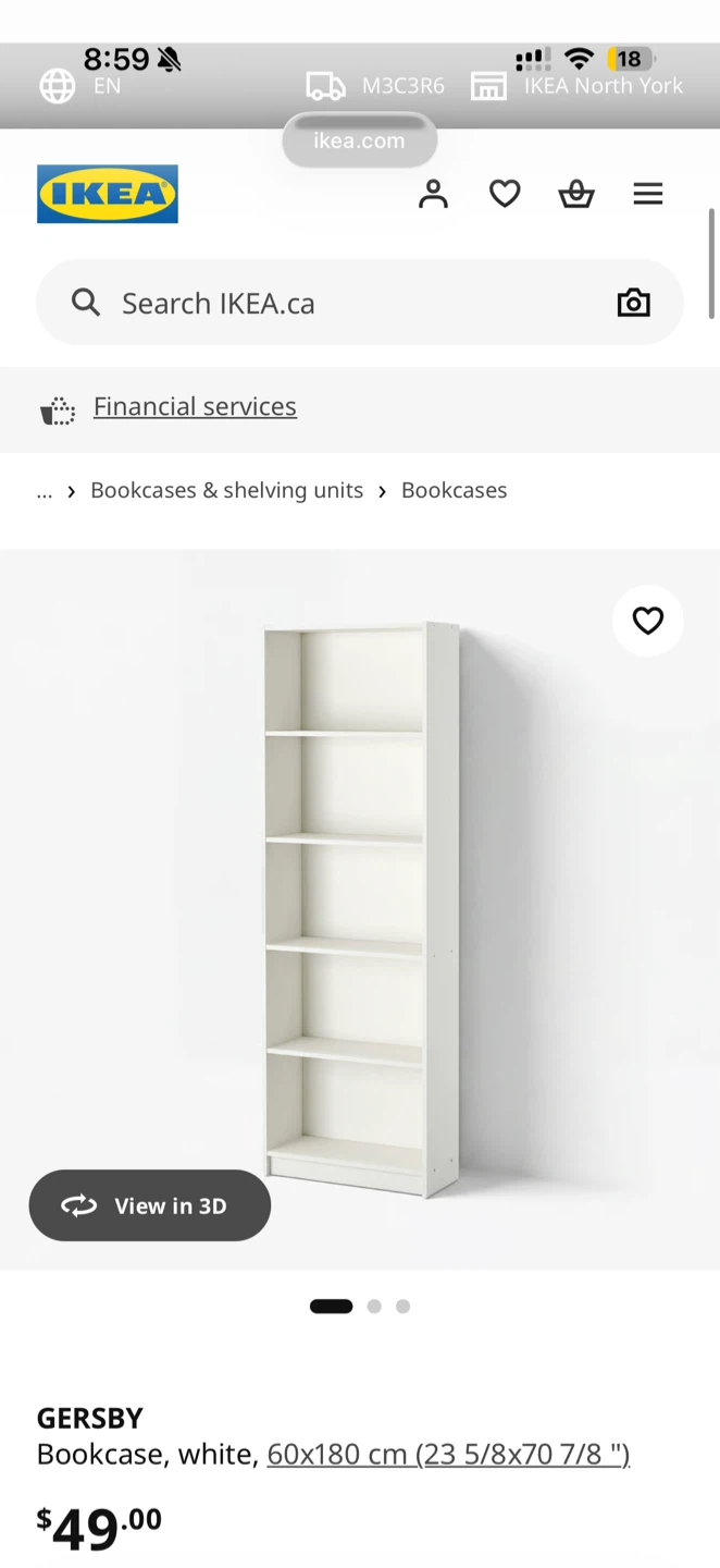 IKEA GERSBY White Bookcase - photo 2