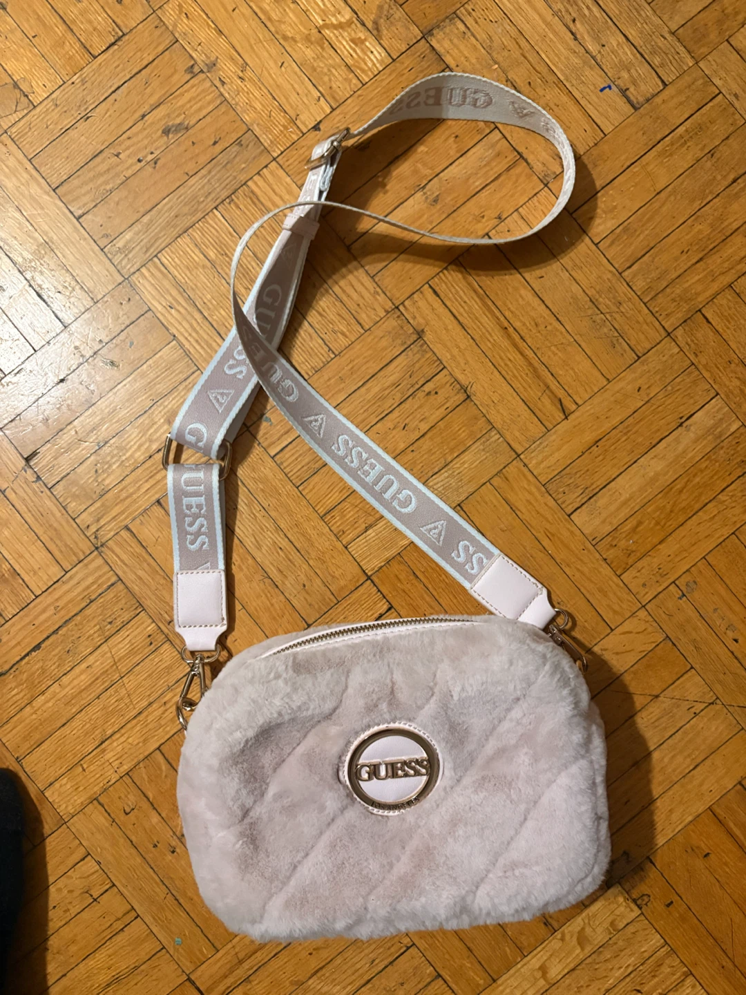 Guess Faux Fur Crossbody Bag