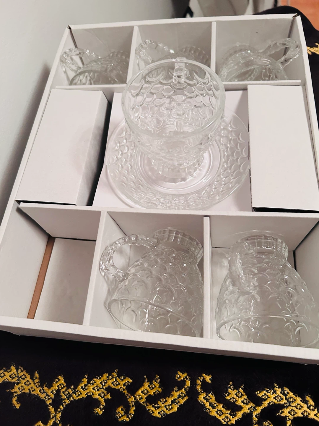 G-Horse Glass Tea Cup and Saucer Set
