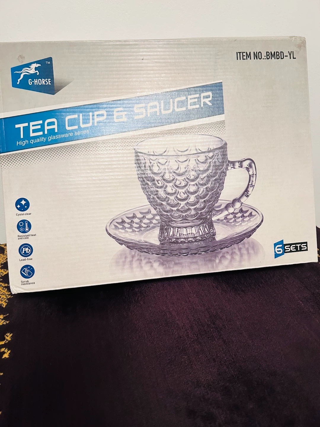 G-Horse Glass Tea Cup and Saucer Set - photo 3