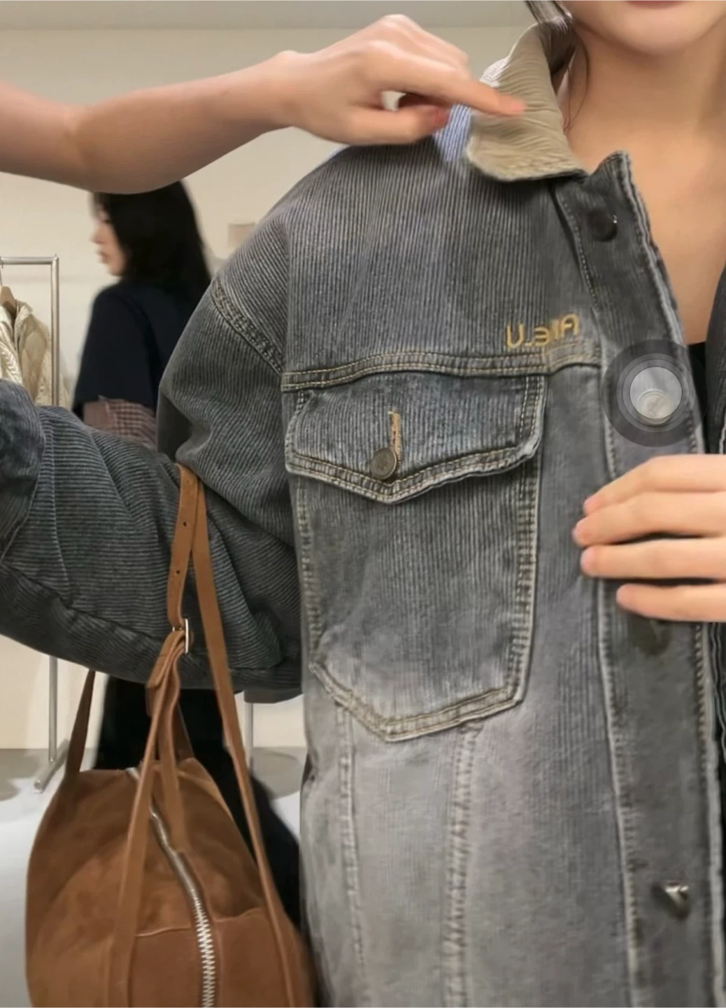 Korean thick and warm denim jacket - photo 4