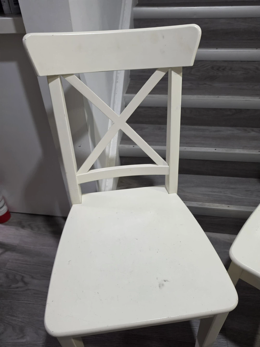 IKEA INGOLF white dining chairs - Set of 2 - photo 3