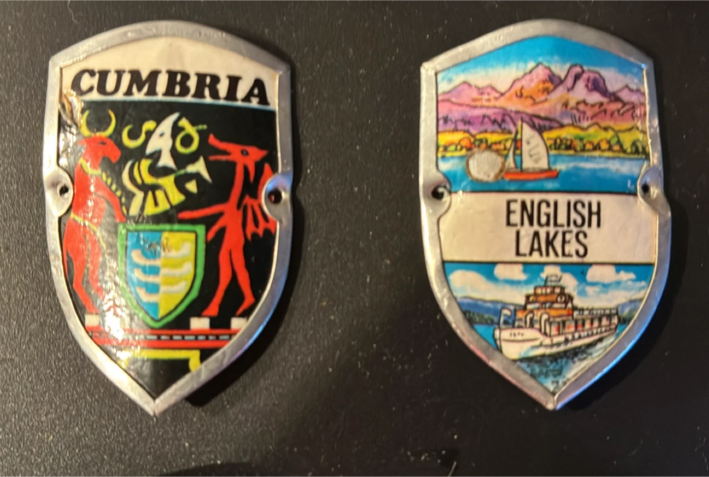 Set of 6 Vintage English Travel Badges - photo 2