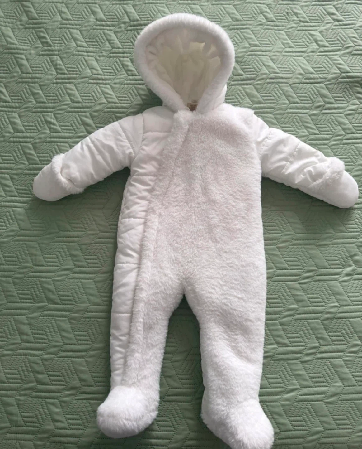 Baby Winter Snowsuit White 9-12M