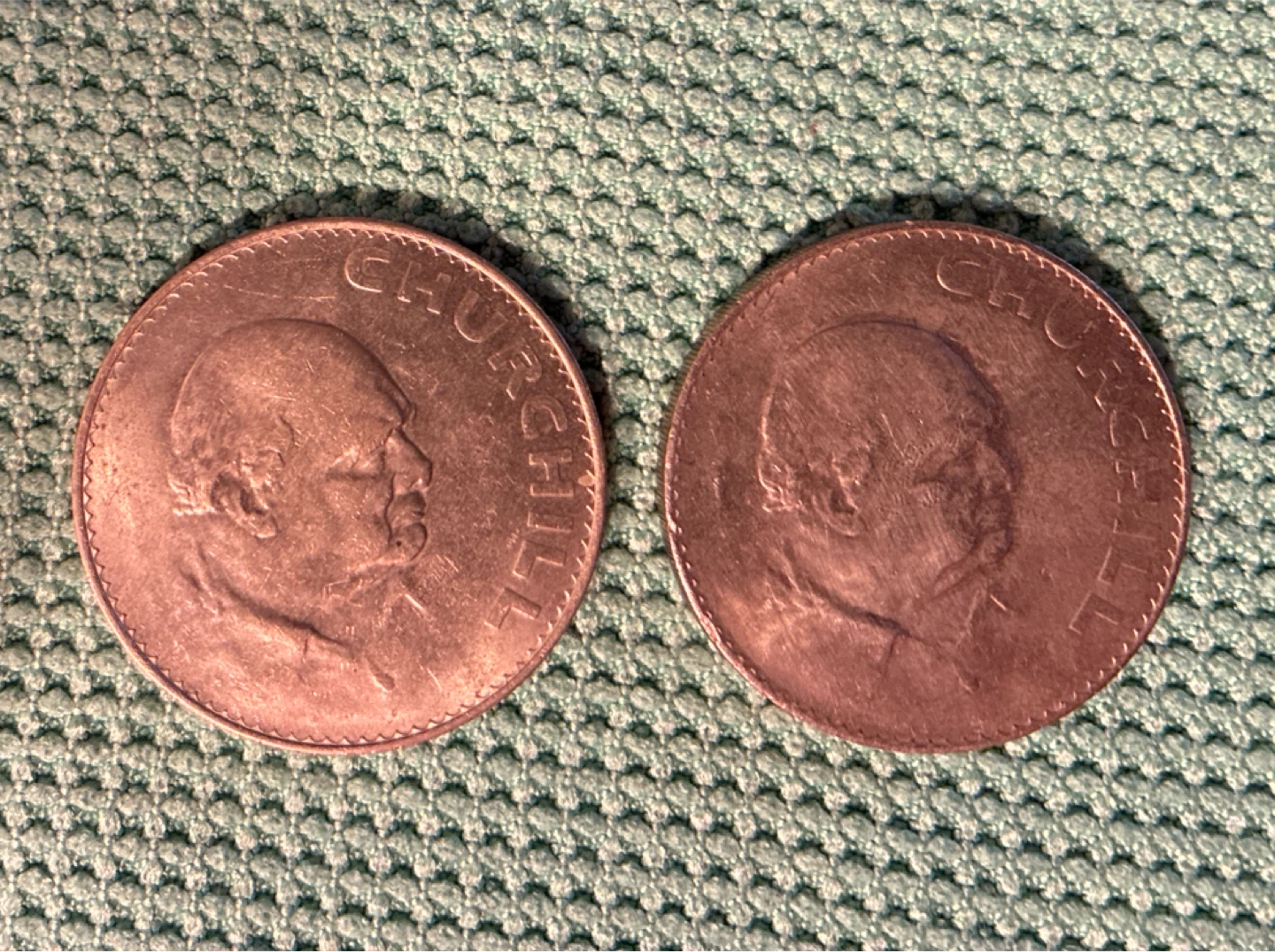 Two 1965 Winston Churchill Commemorative Coins