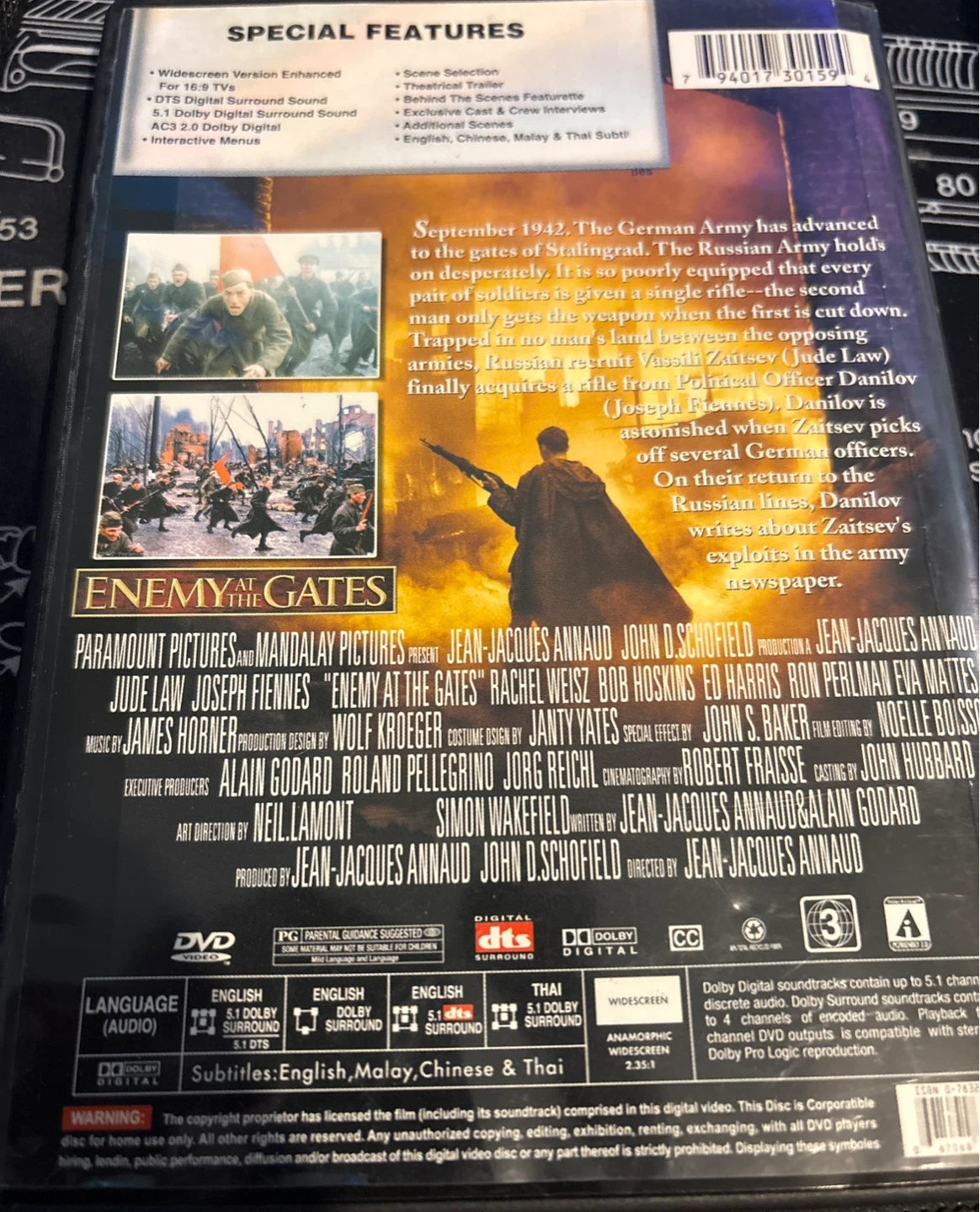 Enemy at the Gates DVD - photo 3