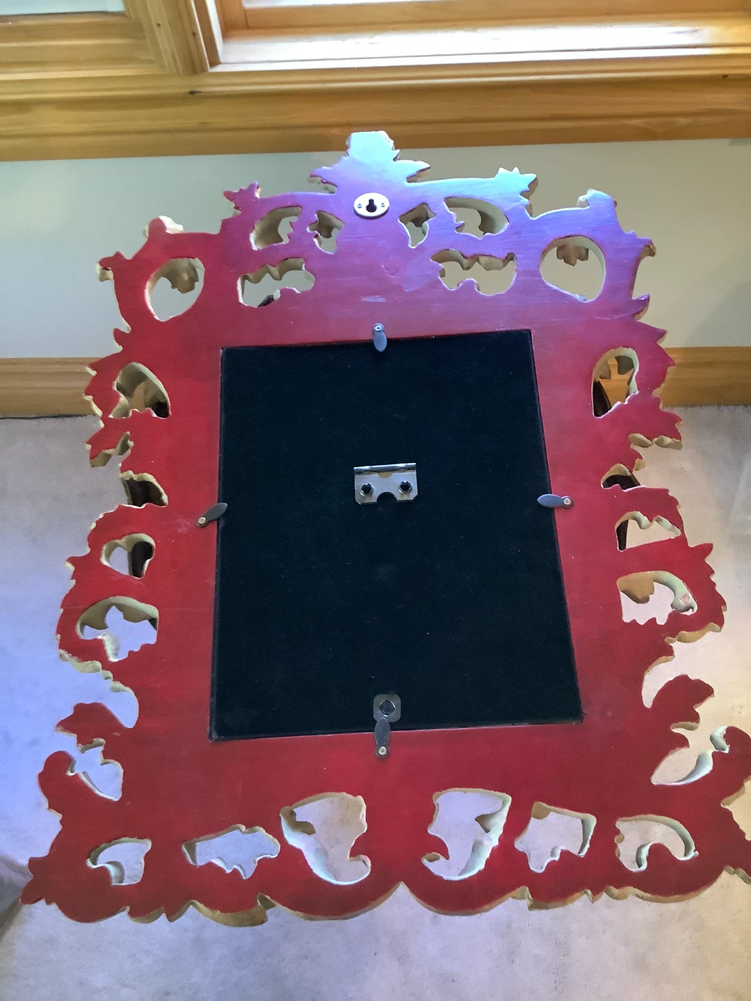 Vintage Gold Coloured Ornate Wood Mirror 🐞 - photo 5