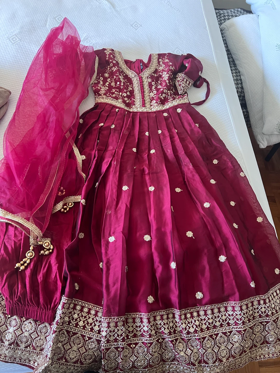 Maroon Indian Traditional Salwar Kameez Set - photo 2