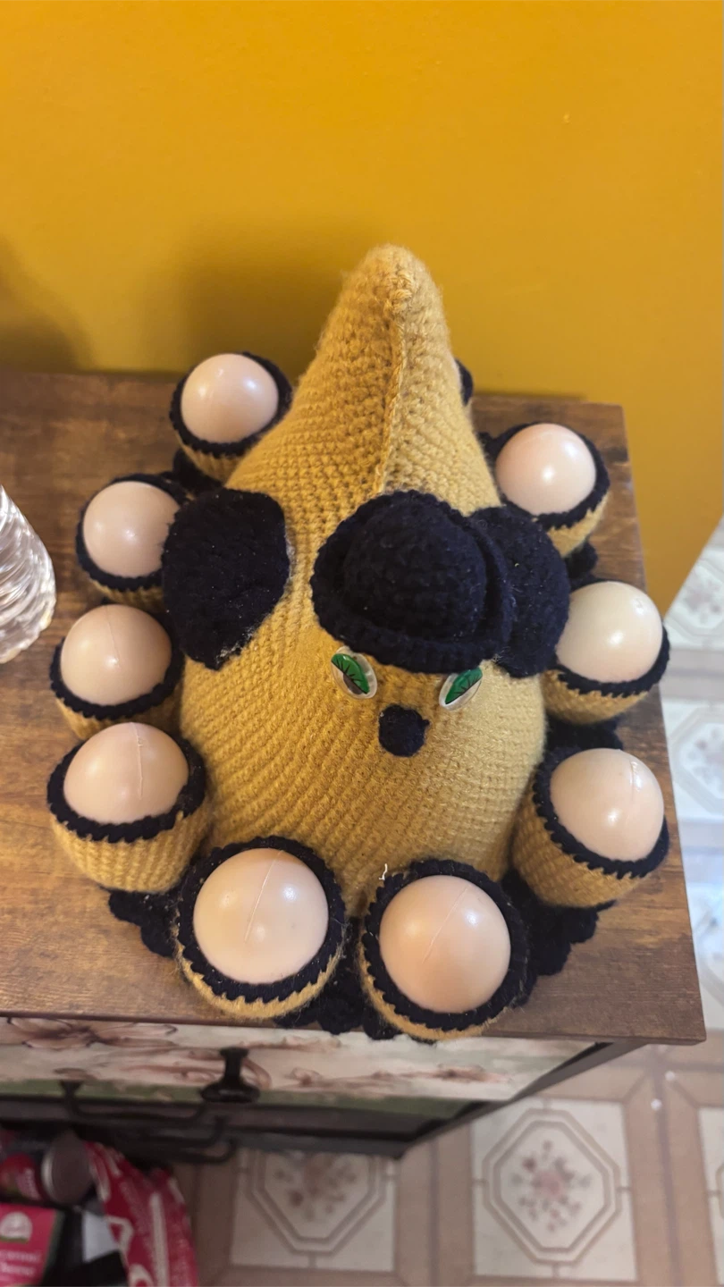 Handmade Crochet Chicken Egg Holder - photo 3