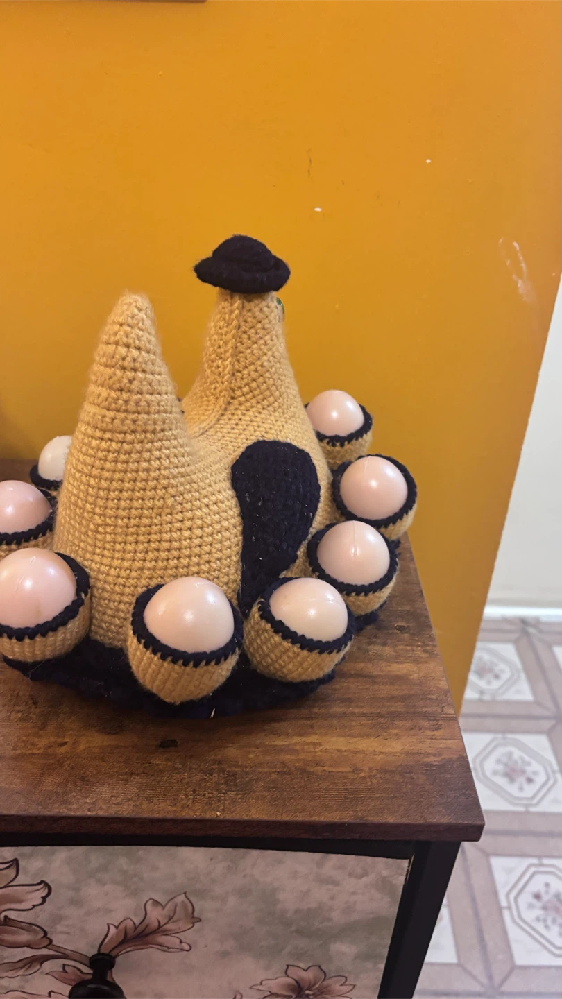 Handmade Crochet Chicken Egg Holder - photo 4
