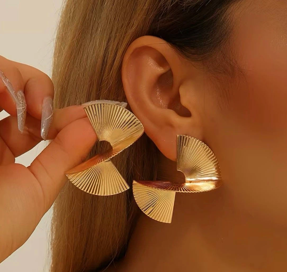 Golden Trio Statement Earring Set - photo 5