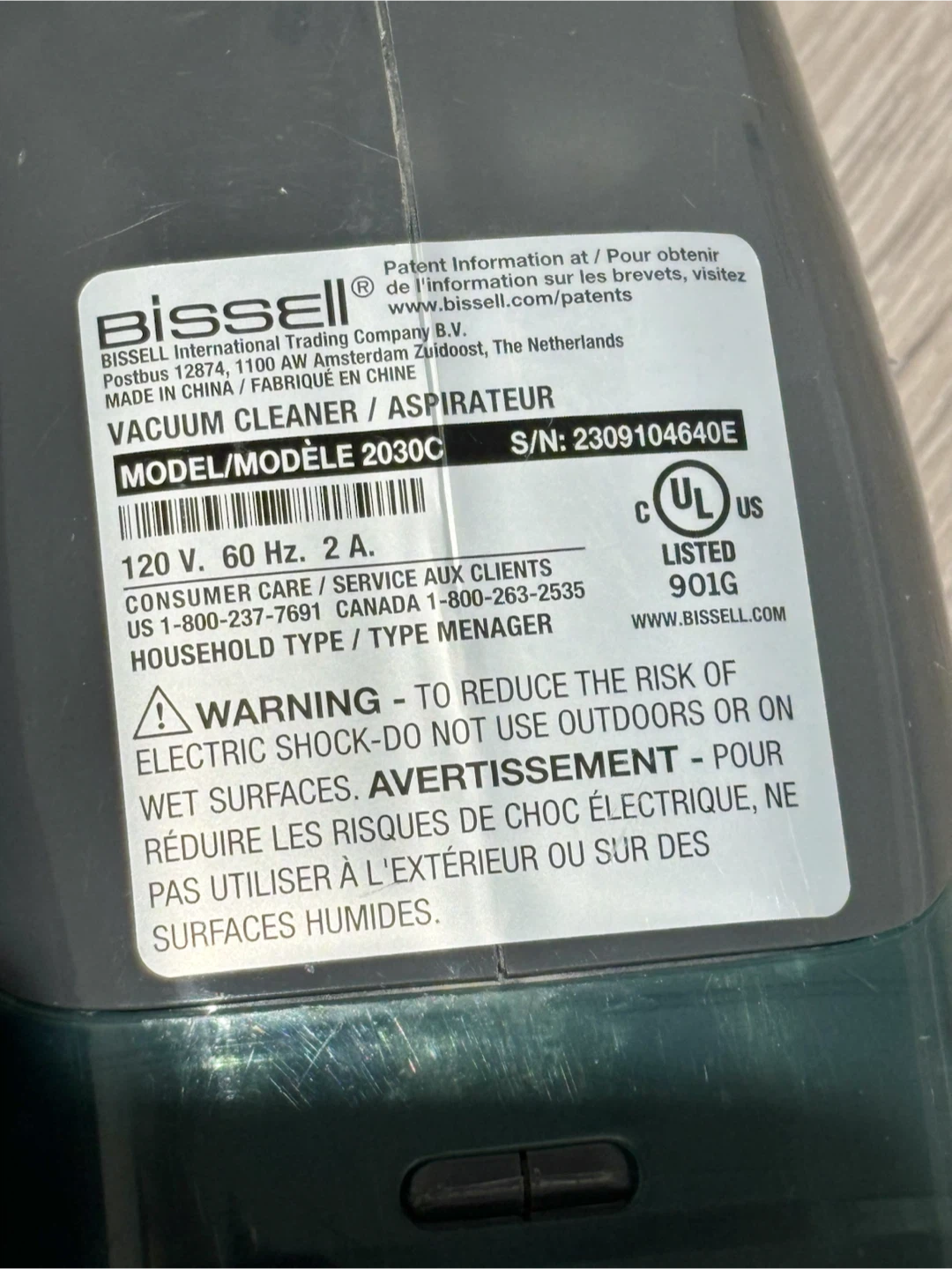 Bissell Stick Vacuum 2030C - photo 5