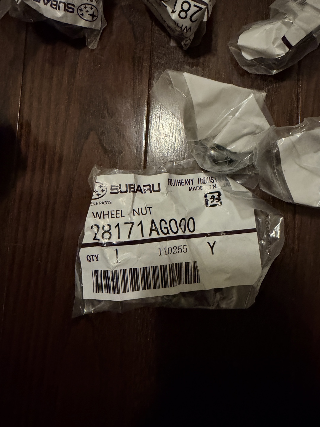 20 New Subaru OEM Wheel Nuts 28171AG000 - photo 2