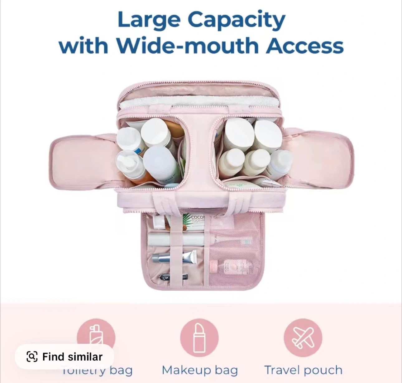BAGSMART Crush 4-in-1 Puffy Travel Toiletry Bag - photo 2
