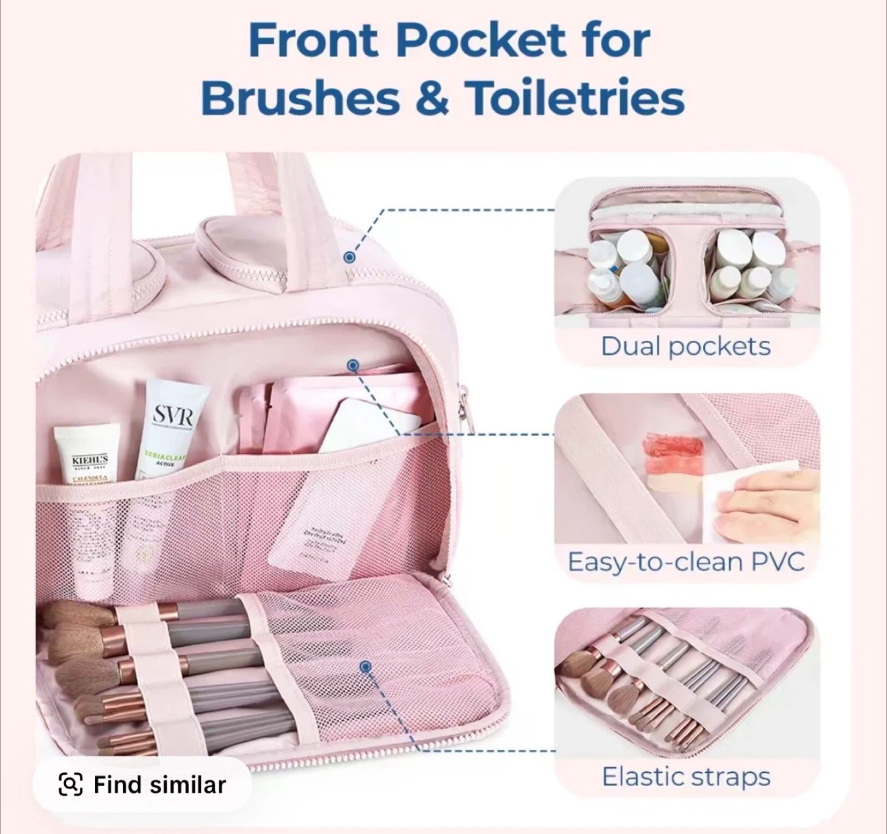 BAGSMART Crush 4-in-1 Puffy Travel Toiletry Bag - photo 3
