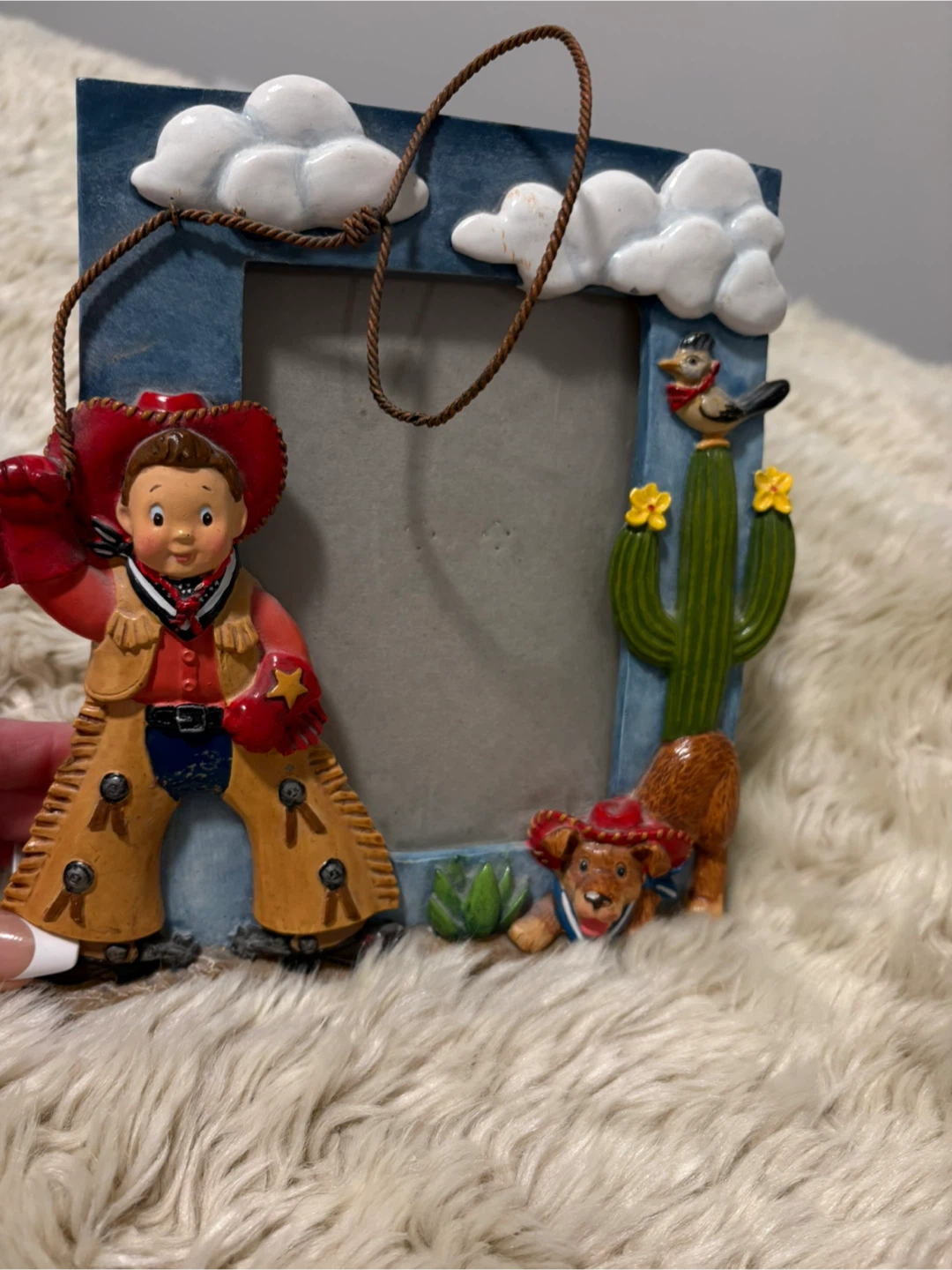 Cowboy and Dog Theme Photo Frame