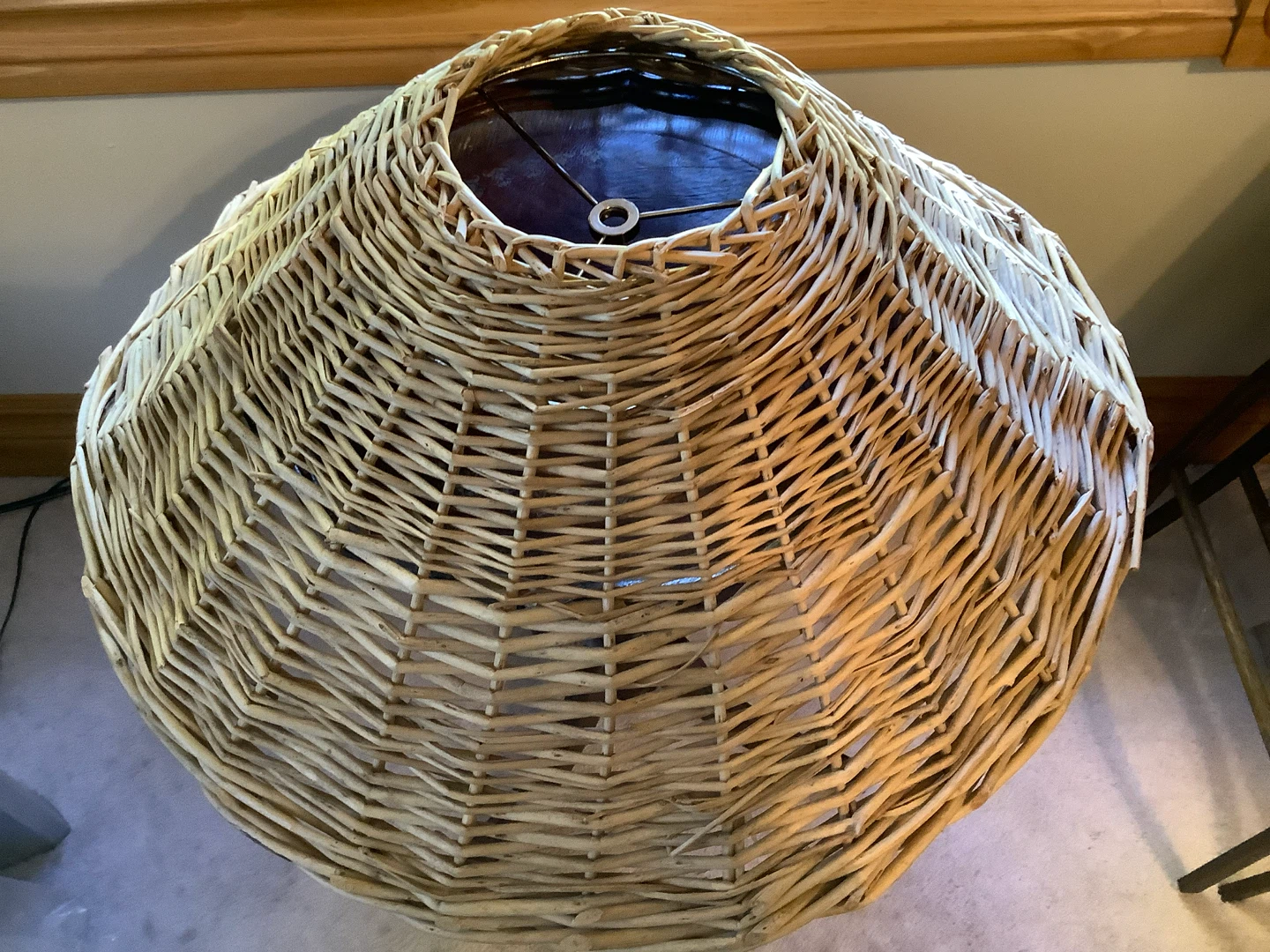 Large Woven Wicker Lamp Shade 🐞