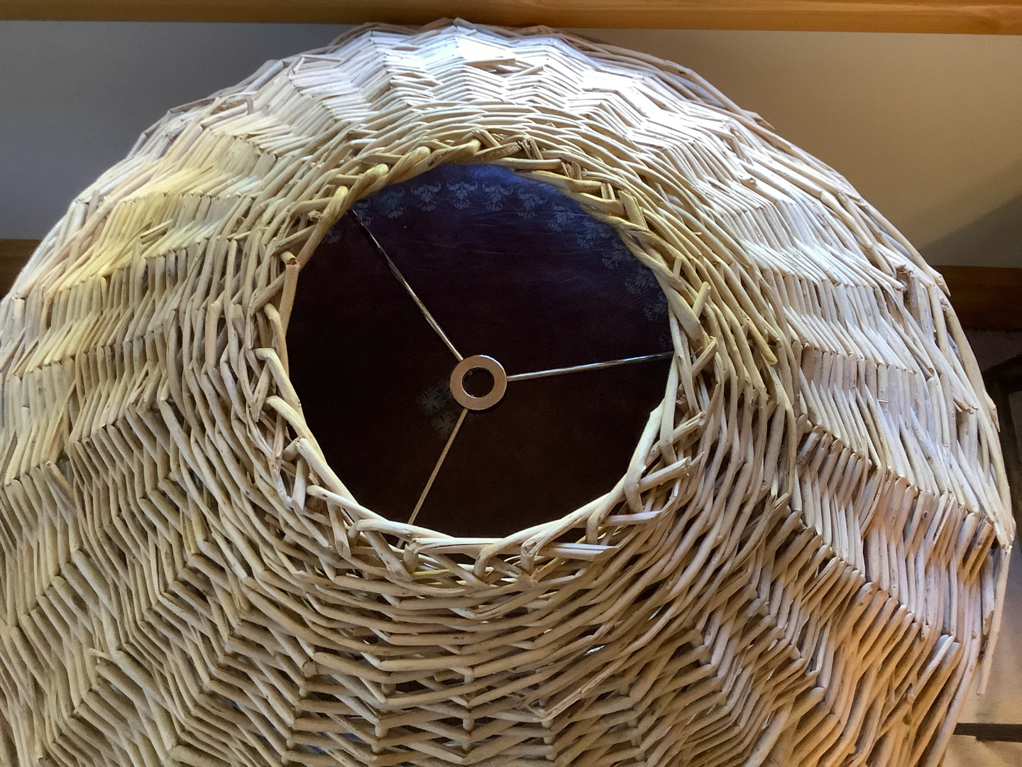 Large Woven Wicker Lamp Shade 🐞 - photo 2