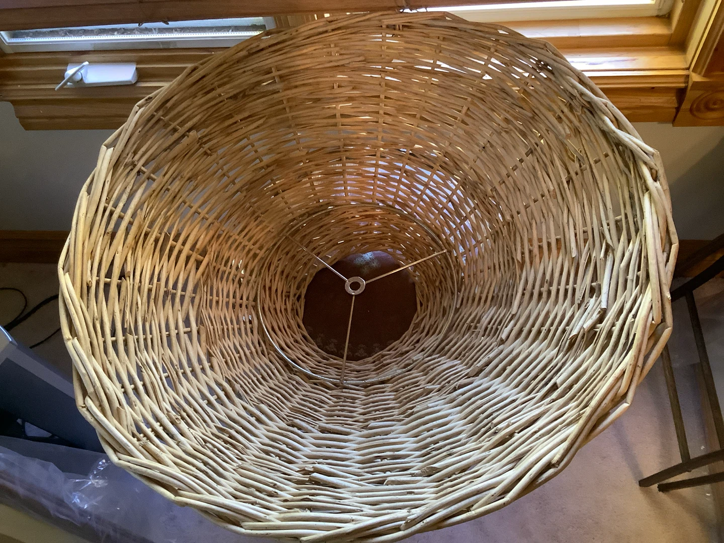Large Woven Wicker Lamp Shade 🐞 - photo 3