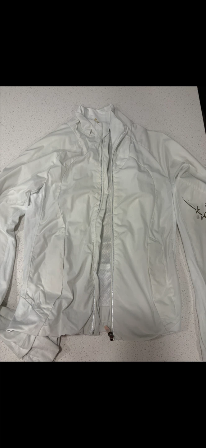 Lululemon White Zip-Up Jacket