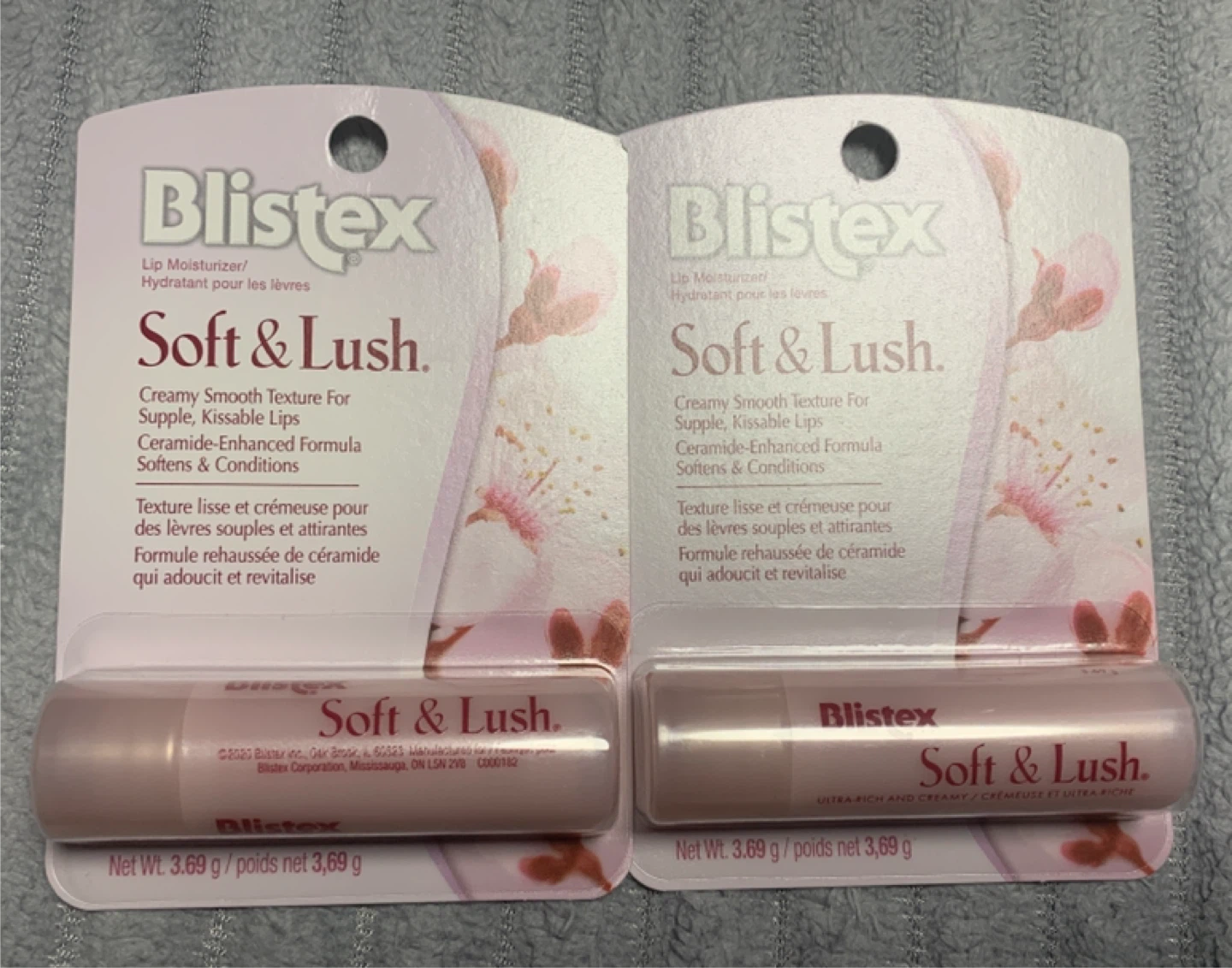 2 Blistex Soft & Lush Lip Moisturizers
