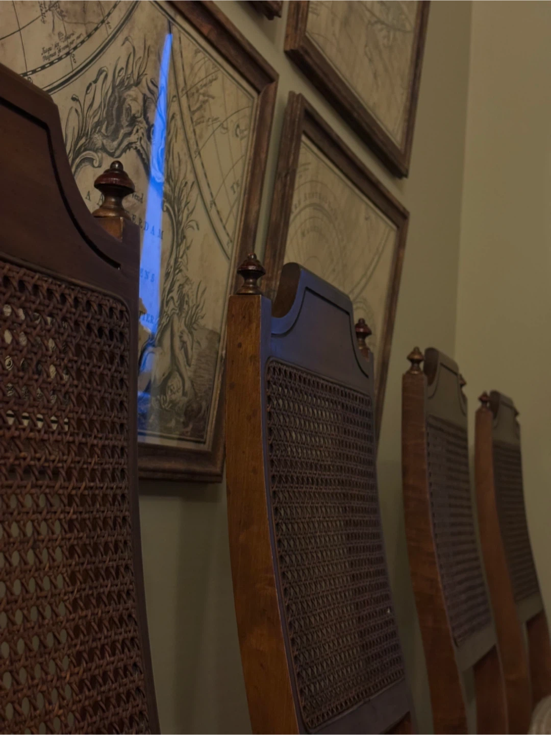 The Canapar Imperial Walnut & Cane Dining Chairs - photo 4