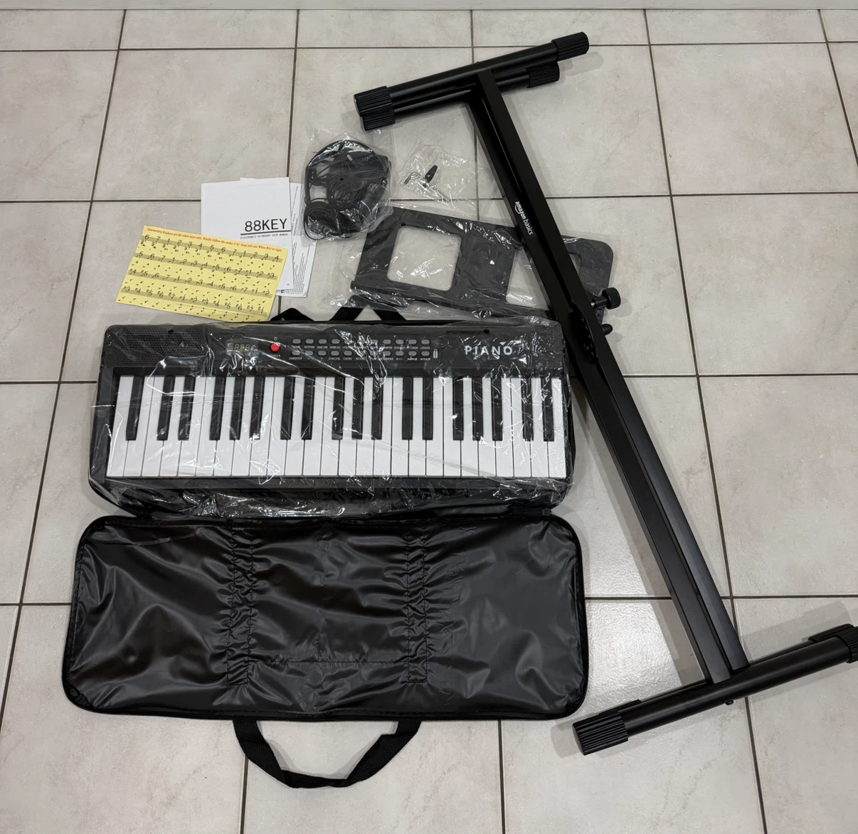 Like New)88-Key Foldable Electronic Keyboard Piano Set - photo 3