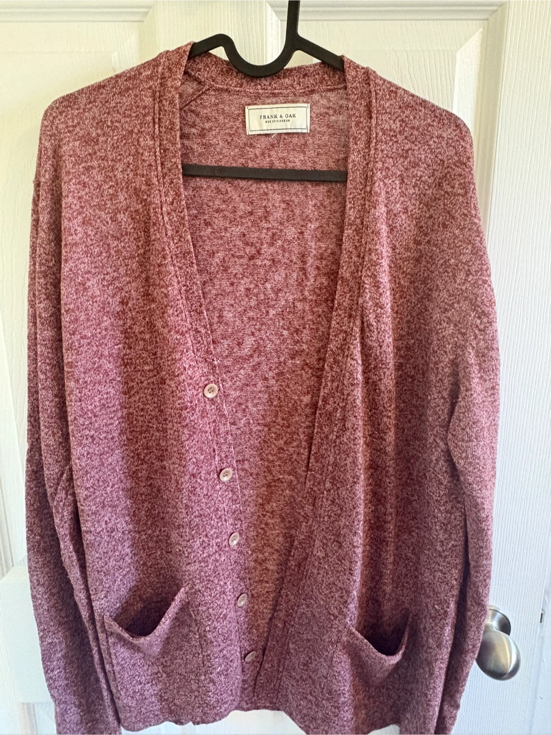 Frank & Oak Maroon Cardigan (Size S)