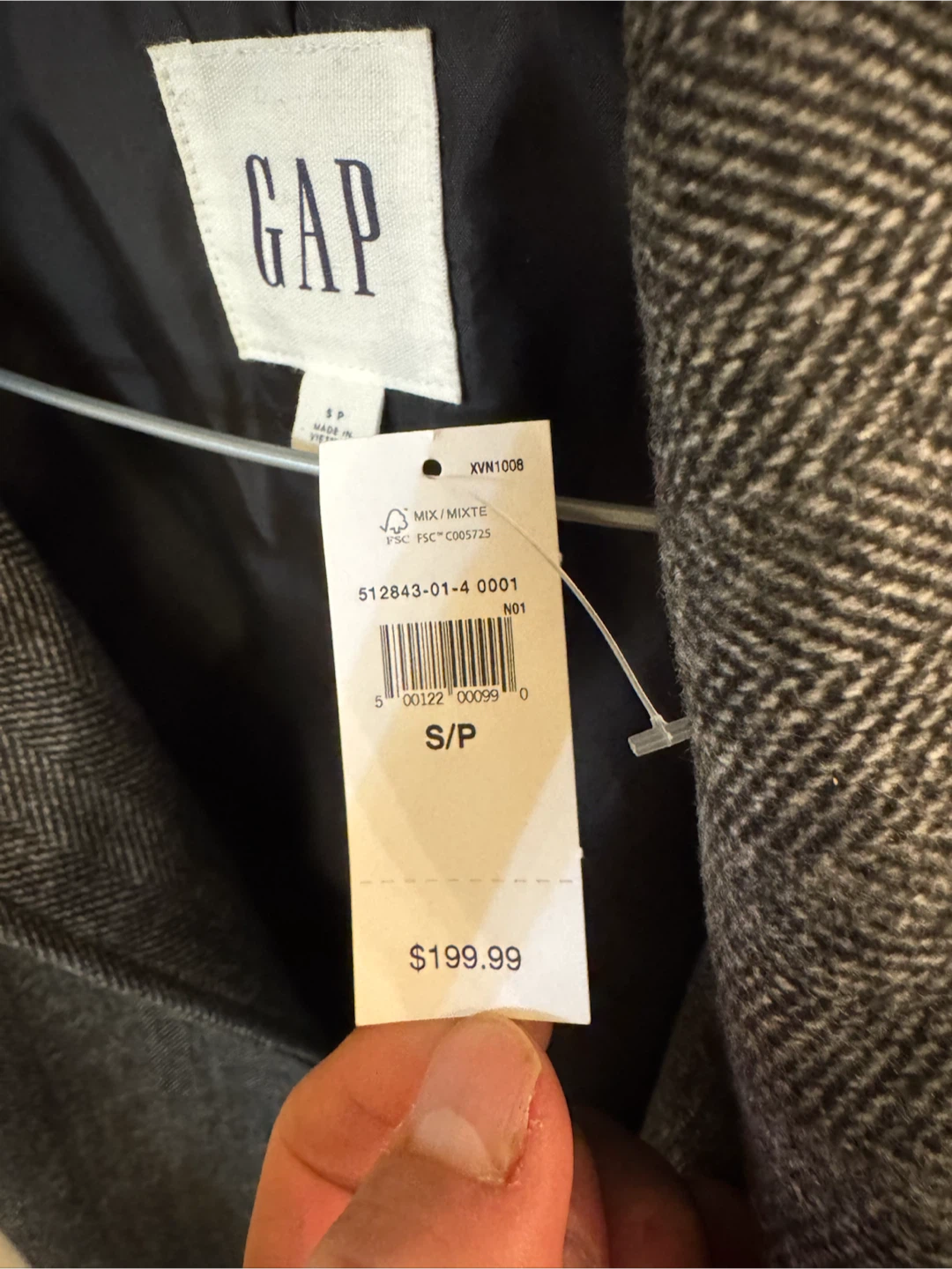 (NEW)GAP Herringbone Overcoat - Size S/P - photo 3