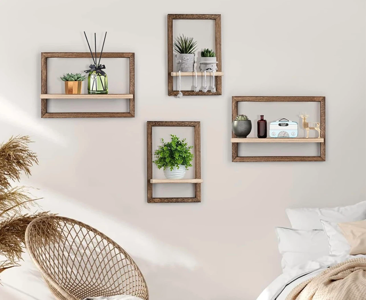 Set of 4 Wall-Mounted Floating Shelves - photo 2