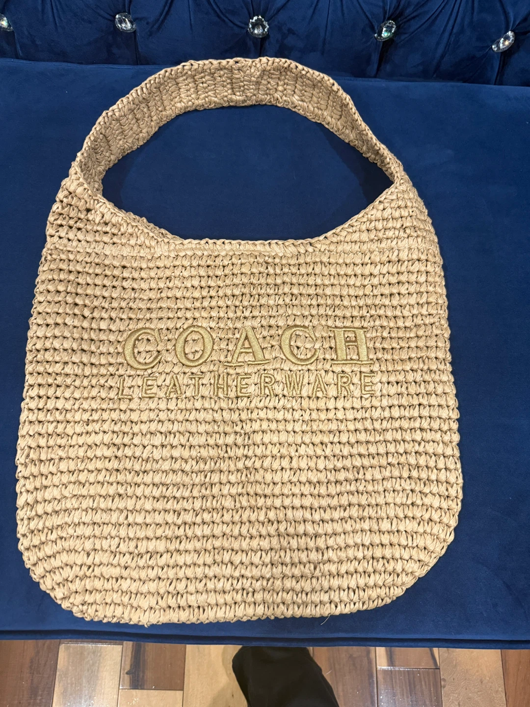 Coach Woven Straw Shoulder Bag - photo 2