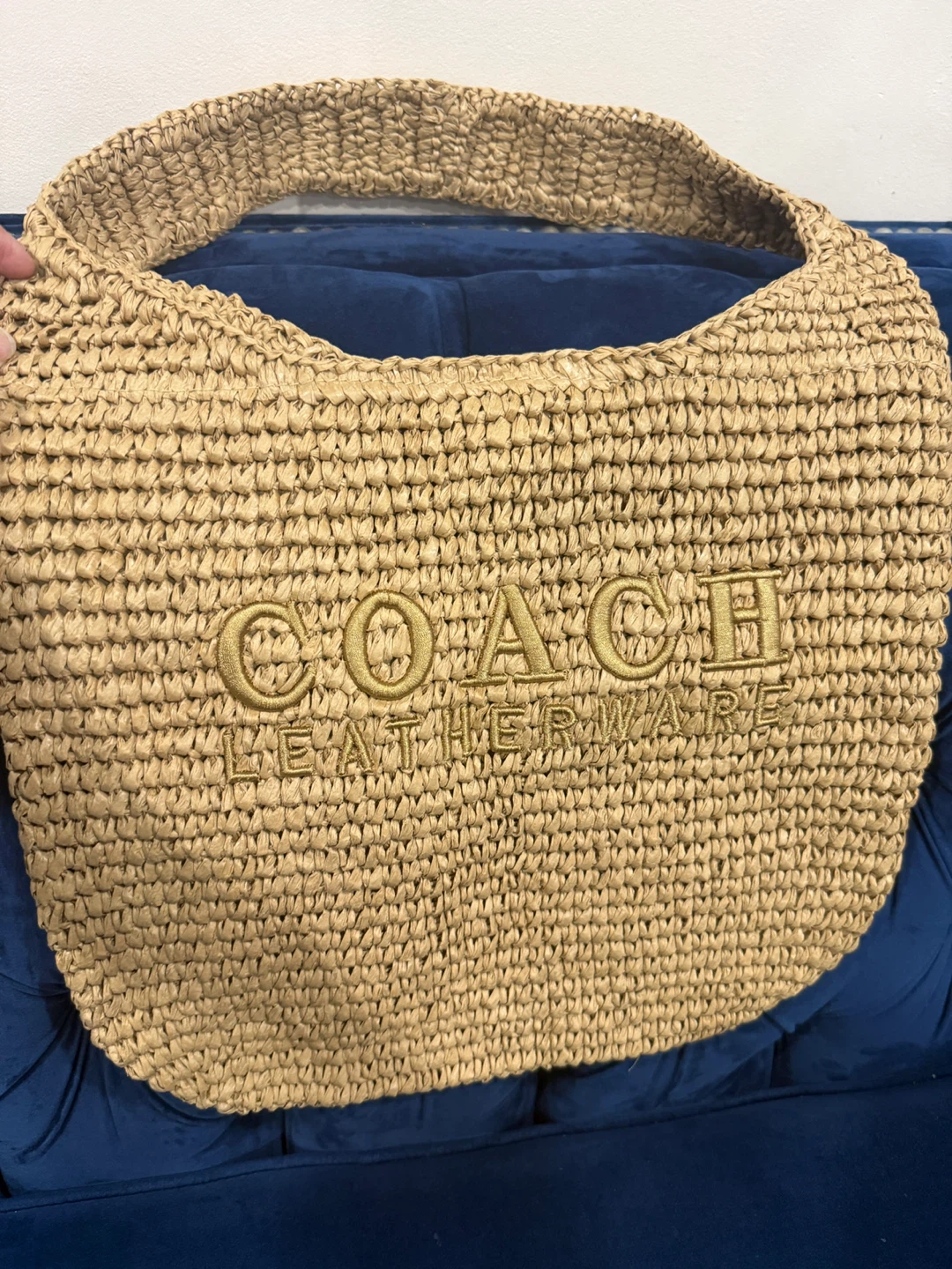 Coach Woven Straw Shoulder Bag - photo 5