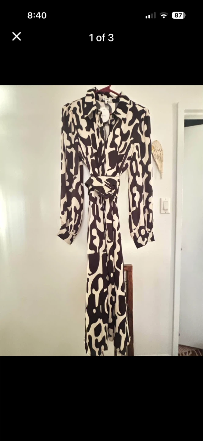 BLUSH Mark Abstract Print Dress