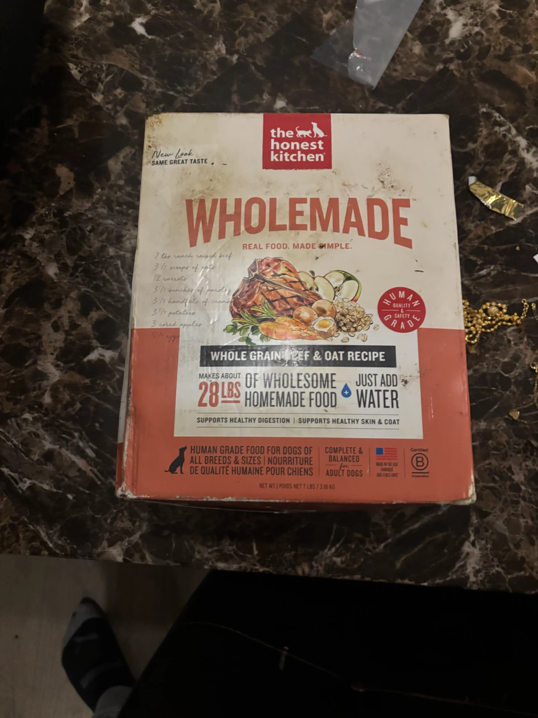 The Honest Kitchen Wholemade Beef & Oat Dog Food