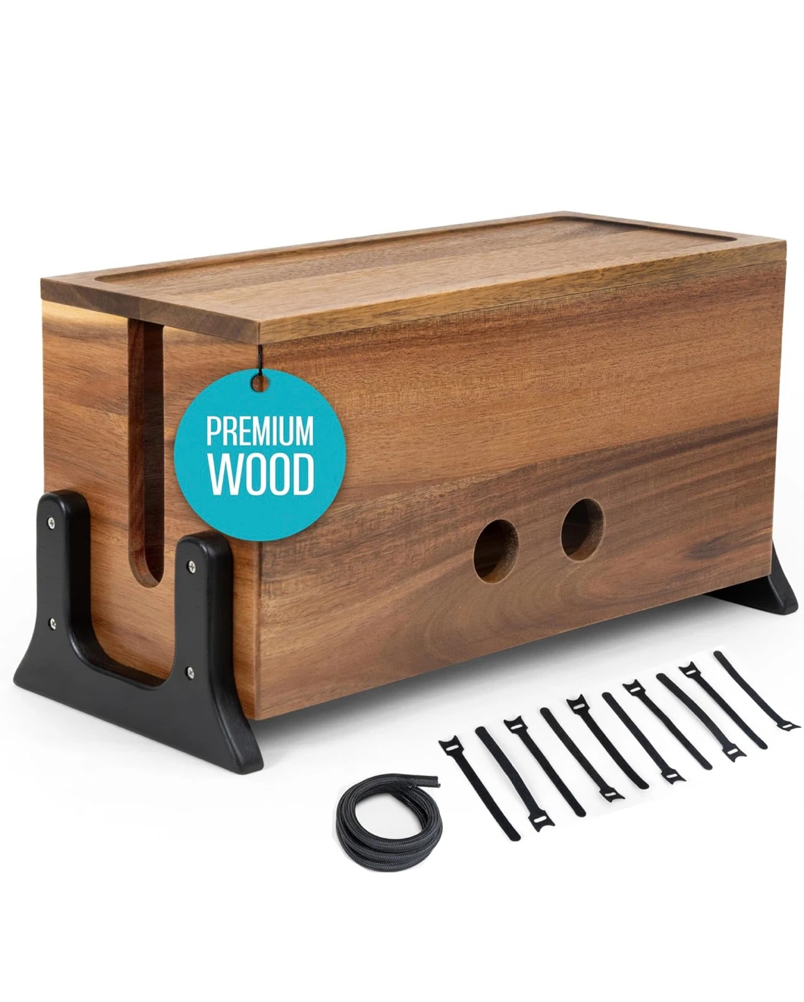 XL Premium Wood Cable Management Box - photo 2