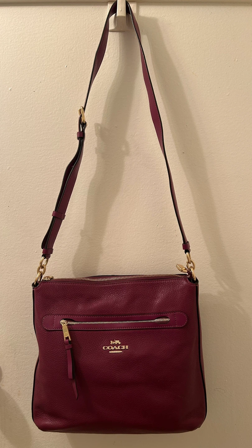 Coach Burgundy Leather Crossbody Bag
