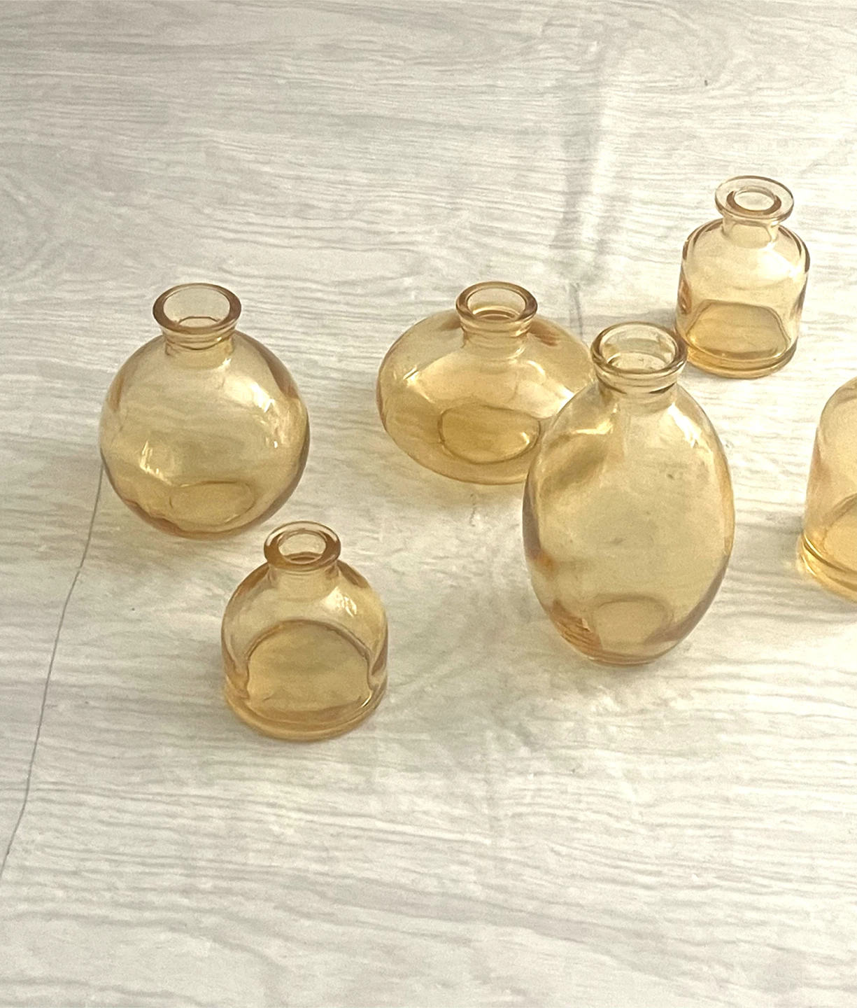 Set of 6 Amber Glass Bud Vases - photo 5