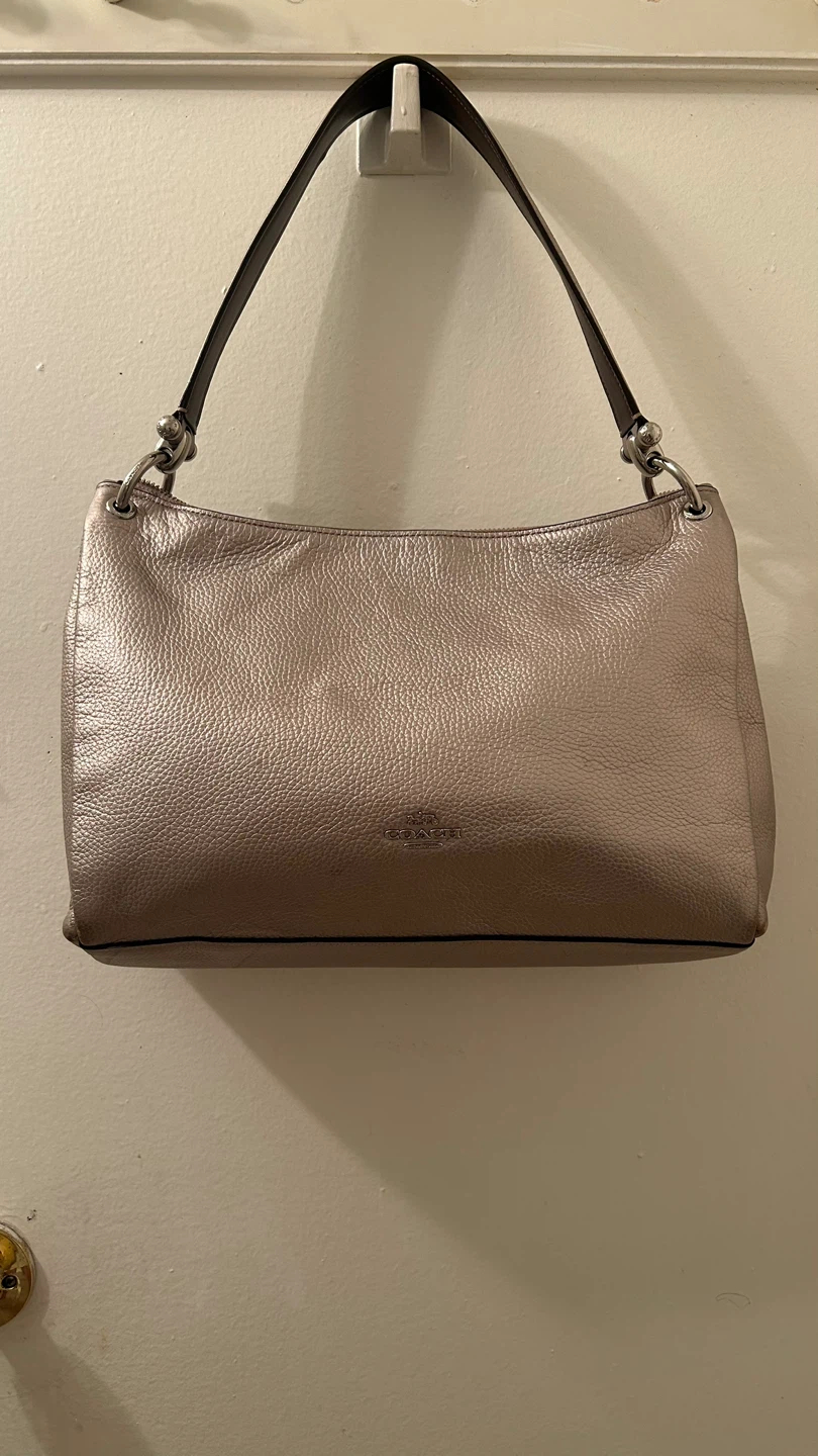 Coach metallic gold hobo bag