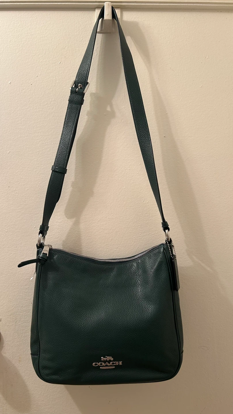 Coach Dark Green Leather Crossbody Bag