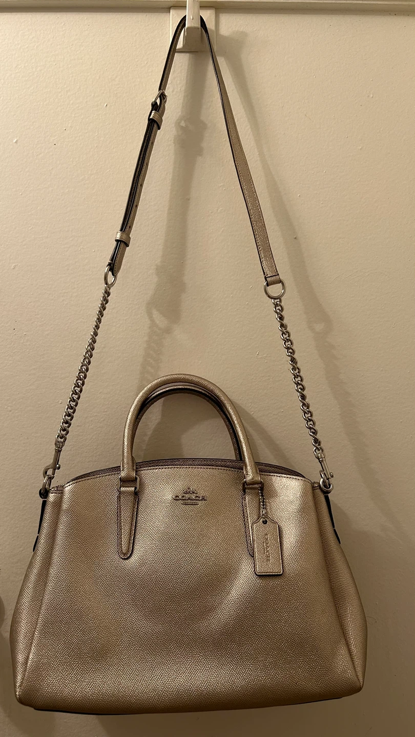 Coach Metallic Gold Satchel Bag