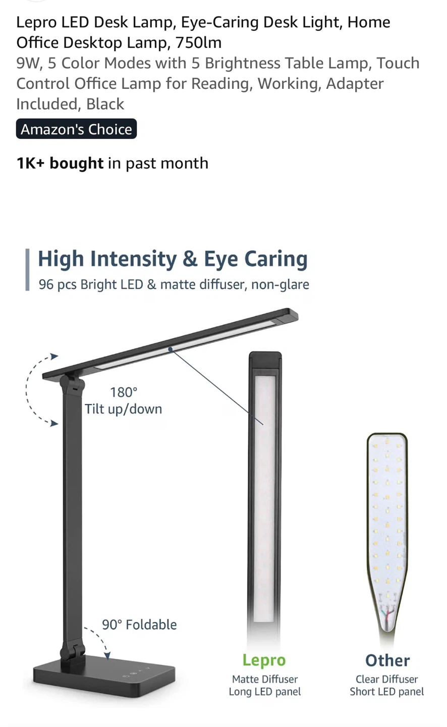Lepro LED Desk Lamp - photo 5