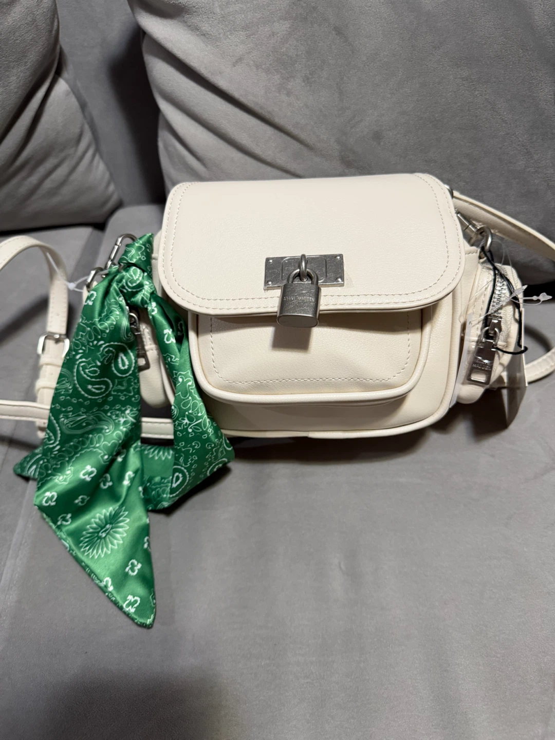Steve Madden Cream Crossbody Bag