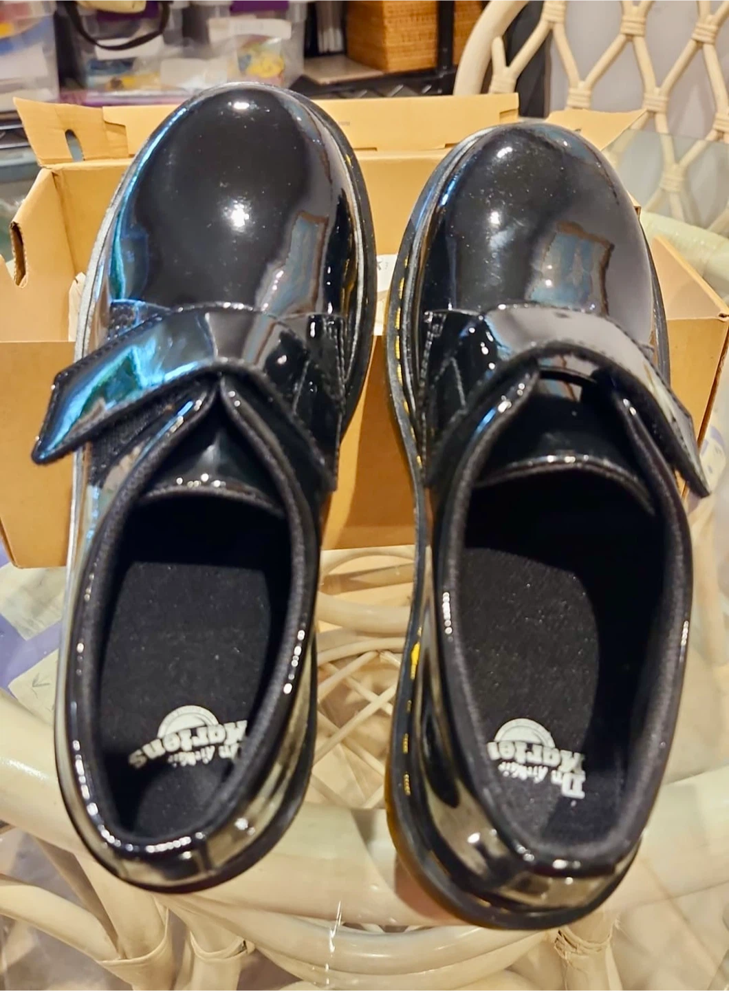 Dr. Martens Kamron Y Patent Leather Shoes Size US 6