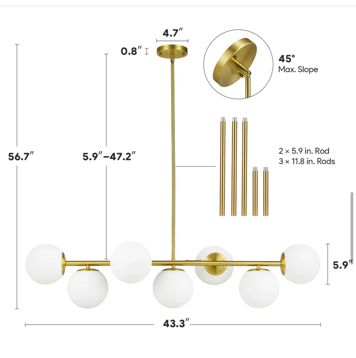 Modern Light Chandelier for Dining Room (Brand New In Box) - photo 2