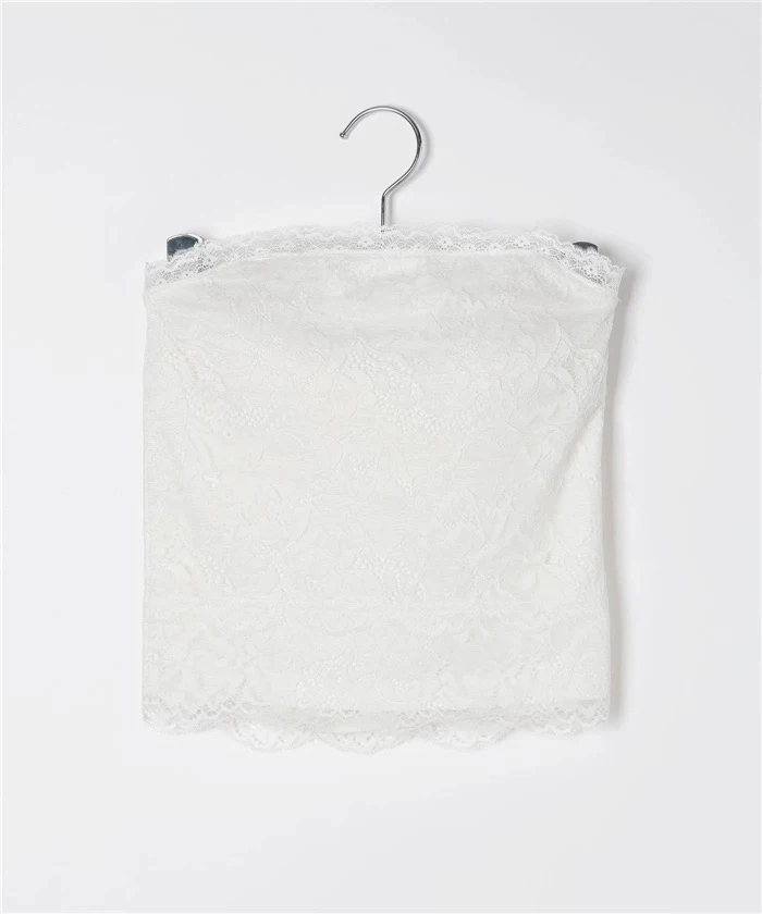 Japanese lace trim strapless tank top - photo 4