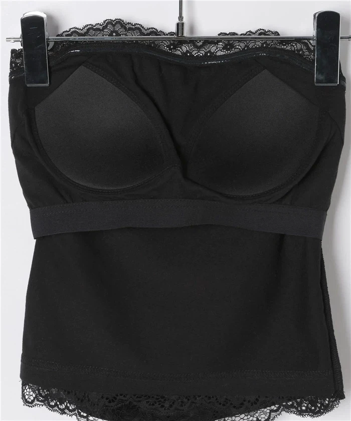 Japanese lace trim strapless tank top - photo 5