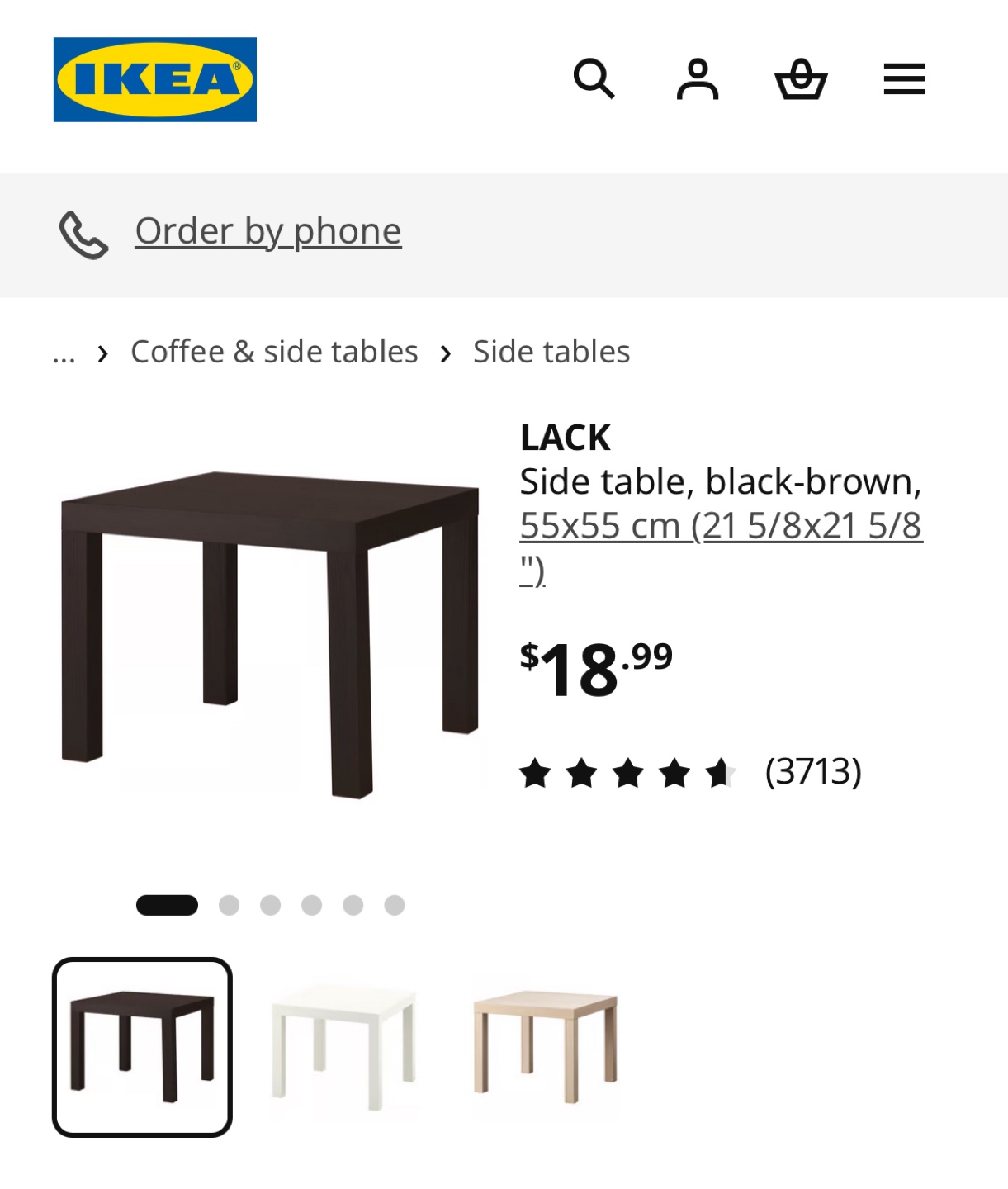 IKEA LACK Side table, white - photo 2